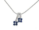 Sapphire (.62ct) & Diamond (.08ct) Pendant (Chain sep.
