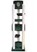 Virgie Cat Gym - 90 inches : Optional Sisal 2 FEET OF SISAL : Parts  Base Color BURGUNDY : Poles Color BARE WOOD