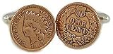 Sterling silver cufflinks with genuine indian head penny