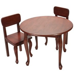 Kitchen: Gift Mark Queen Anne Round Table & Chair Set Cherry
