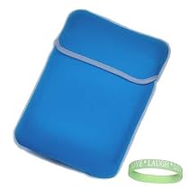Light Blue / Grey Amazon Kindle DX Reversible Carrying Sleeve + Live*Laugh*Love Wrist Band!!! (Kindle DX Not Included)