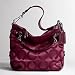 Coach Op Art Signature Brooke Hobo Shoulder Bag Purse Tote 14147 Cherry