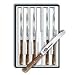 Victorinox 5-1/4-Inch Wavy-Edge Round-Tip Steak Knife, Set of 6, Rosewood Handles