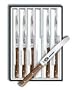 Victorinox 5-1/4-Inch Wavy-Edge Round-Tip Steak Knife, Set of 6, Rosewood Handles