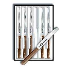 Victorinox 5-1/4-Inch Wavy-Edge Round-Tip Steak Knife, Set of 6, Rosewood Handles