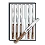 Victorinox 5-1/4-Inch Wavy-Edge Round-Tip Steak Knife, Set of 6, Rosewood Handles