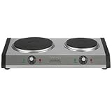 Waring WDB600 2-Burner Electric Hot Plate | 120 Volt, Solid Top