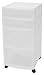 Sterilite 28228002 4-Drawer Cart White with See-Through Drawers and Black Casters, 2-Pack