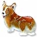Clearly Charming Pembroke Welsh Corgi Sterling Silver and Enamel Pin