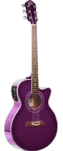 Oscar Schmidt Ac/El Concert Purple Guitar