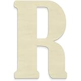 UNFINISHEDWOODCO Unfinished Wood Letter, 15-Inch, Monogrammed R, Large