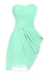 Plus Size A-line Sweetheart Chiffon Sleeveless  Backless Cocktail Short Evening Dress/Homecoming Dress/Bridesmaid Dress/Prom Dress/Party Dress  With Ruffles