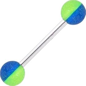 Funky GLOW in the DARK Barbell Tongue Ring