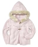 Greendog Little Girl Faux-Fur Hood Cardigan Shy Pink 6