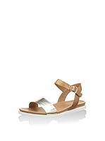 Virus Sandalias planas (Oro)