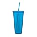 Simple Green Solutions - Acrylic Double Wall Cup for Cold Drinks, Reusable Cups with Lids and Straws, Insulated Plastic Tumblers with Lids and Straw, Acrylic Tumblers, 20 oz Capacity, Aqua