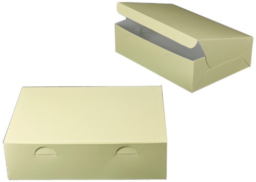 Dress My Cupcake Cupcake Box with Lid and Holder for 24 Mini Cupcakes, Butter Cream/White, Set of 100