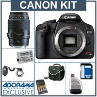 Canon EOS Digital Rebel T1i SLR Camera Dental Kit - Deluxe Version - Black Finish- with Canon EF 100mm f/2.8 USM Macro Lens, Canon Macro Ring Lite MR-14EX, Spare LP-E5 Type Battery, AA NiMH Batteries w/Charger, 8GB SD Memory Card, Card Reader, Backpack / Shoulder Bag