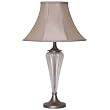 Glass and Brushed Steel Table Lamp