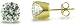 14KT Yellow Gold 3.0 CTW Round CZ Four-Prong Earrings