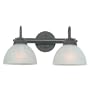 Royce Lighting RV40ES/2-23 Westlake Vanity with White Alabaster Glass, Oil Rubbed Bronze, 2-Light