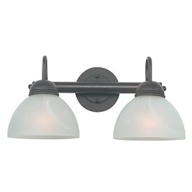 Royce Lighting RV400 2-23 Westlake Vanity with White Alabaster Glass, Oil Rubbed Bronze,... by Royce Lighting