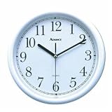 10 WHT Plas Wall Clock