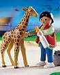Baby Giraffe with Zoo Keeper