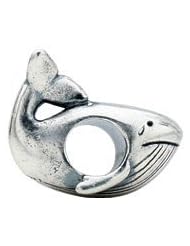 Sterling Silver Kera Whale Bead Ring Size 6