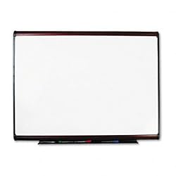 Quartet Prestige Plu, Premium Magnetic Total Erase Dry-Erase Porcelain Board, 4 x 3 Feet, Mahogany Finish Frame (P554M)