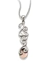 Clogau Gold Silver & Rose Gold Lovespoon Swirl Pendant