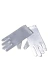 Girls Short Satin White Wedding Flower Girl Gloves - Age 4-7
