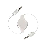 AUX Audio Cable 3.5MM White Jack For iPod/MP3/Zune/Car Audio