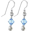 Handcrafted Austrian Crystal Aquamarine March Birthstone Earrings