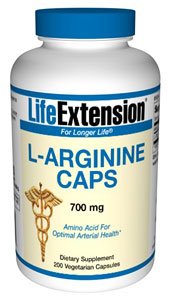 Life Extension Arginine Capsules, 700 mg, 200 Count