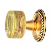Phylrich 114180_024 - Door Hardware Door Knob and Rose Only, Green Onyx Handle