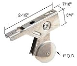 CRL 1″ Nylon Center Groove Sliding Screen Door Roller with Top Adjustment Screw for Metal Industries – Package