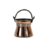 IMAX Siirt Bucket 100% COPPER Antique Small Copper Container With Handle