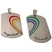 Gay Rainbow Sisters Gay Pride Pendant Together Forever 2 Piece