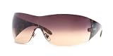 VERSACE EYEWEAR - VERSACE 2054 100/613 DARK BROWN/BROWN GRADIENT SHIELD SUNGLASSES