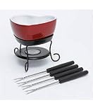 Review Trudeau 082758 / Trudeau Heart Chocolate Fondue Set, Red, 7 Pieces