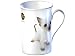 Hana Deka Bone China Coffe Mug / Gift Box - White Kitten