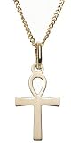 14k Yellow Gold Ankh Pendant, 18