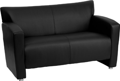 Flash Furniture 222-2-BK-GG Hercules Majesty Series Black Leather Love Seat On Sale