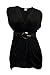 eVogues Plus-Size Low Cut V-Neck Tunic Top Black