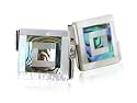 Abalone & Mother of Pearl Silver Cufflinks with Presentation Box