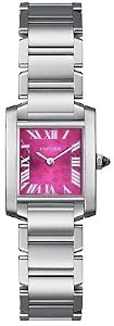 Cartier Tank Francaise Limited Edition Steel Raspberry Ladies Watch W51030Q3