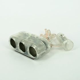 Click here to buy Clear 12V Triple Car Cigarette Cigar Charger Adapter by Hottestdealsever.