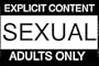 "Explicit Content / Sexual / Adults Only" In-Store Use White Display Labels 3/4" x 1/2" - 1 Roll, 1000 Labels #MSLW34SX (Retail Stickers)