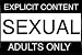 "Explicit Content / Sexual / Adults Only" In-Store Use White Display Labels 3/4" x 1/2" - 1 Roll, 1000 Labels #MSLW34SX (Retail Stickers)